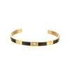 Rectangle Zircon Opening Bracelet Simple Stainless Steel