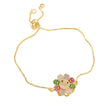 Simple Rotatable Flower Color-preserving Pure Copper Gold-plated Bracelet