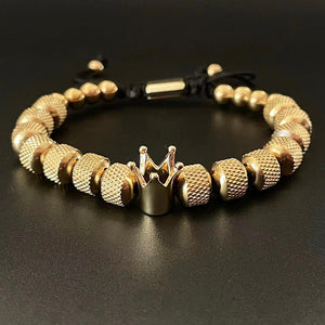 Large Size Stainless Steel Pineapple Beads Crown Bracelet