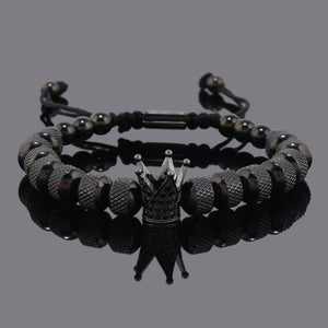 Large Size Stainless Steel Pineapple Beads Crown Bracelet