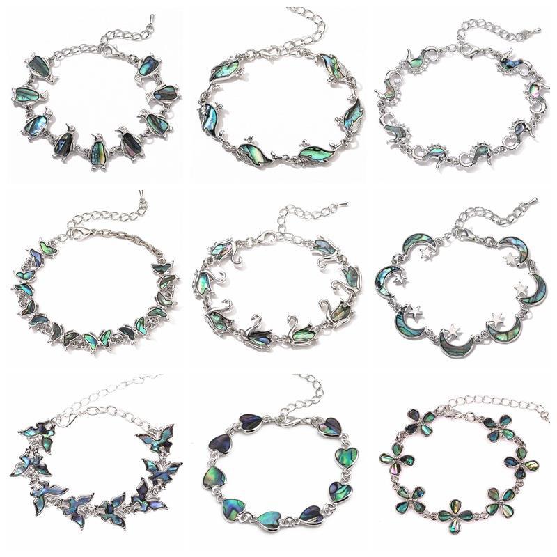 Animal Whale Penguin Butterfly Shell Abalone Bracelet