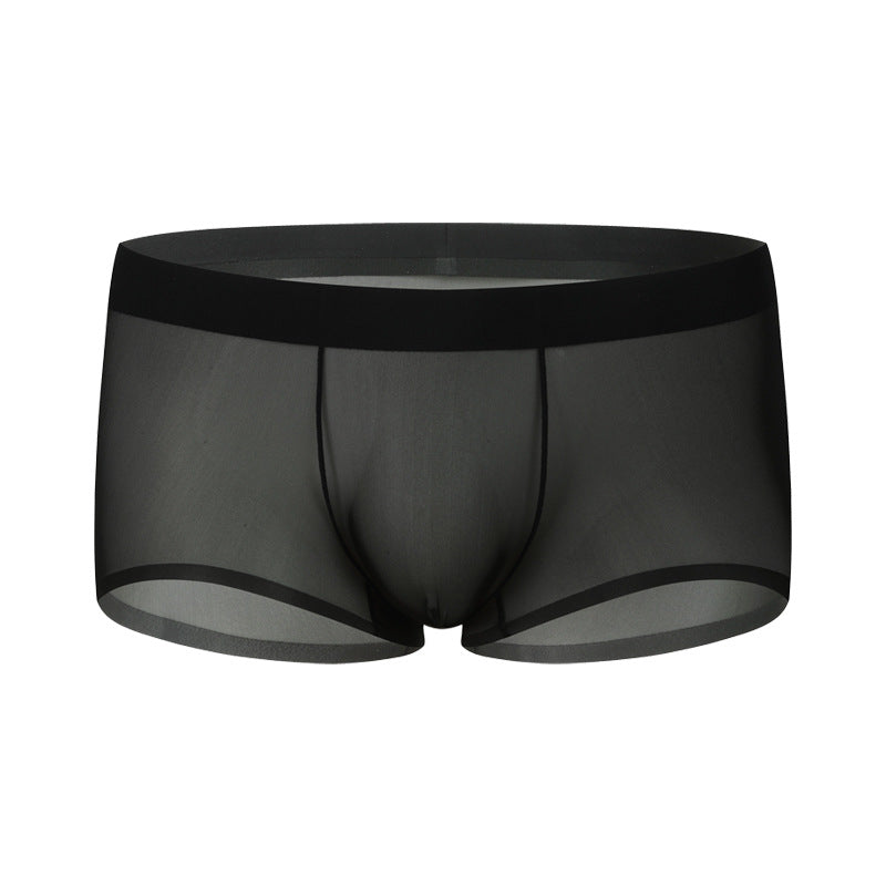 Ice Silk Underwear Men's Seamless Summer Thin Boxers