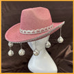Gold Powder Ball Carnival Party Nightclub Cowboy Hat Halloween Costume