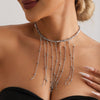 Tassel Clavicle Chain Mirror Glass