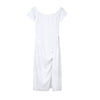 Fashion Solid Color Waist Tight Dress Women