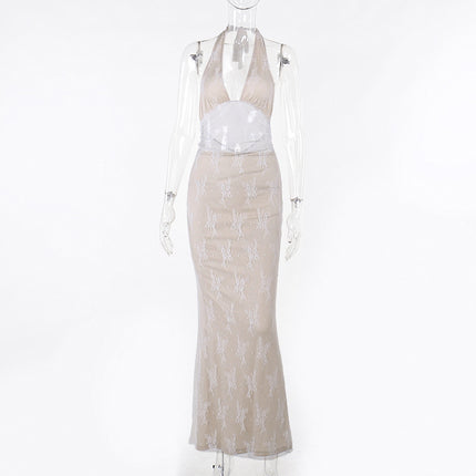 Fashion Personality Lace Backless Dress Women