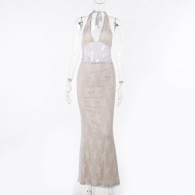 Fashion Personality Lace Backless Dress Women