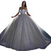 Off-shoulder Wedding Temperament Bride Mori Style Super Fairy Slimming Sequined Dress
