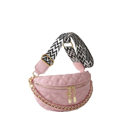 Chain Texture Slanted Chest Bag Women's Shoulder