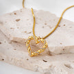 18K Gold Stainless Steel Micro Inlaid Zircon Love Twist Necklace