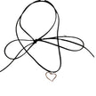 Heart Metal Strap Choker Heart-shaped Metal Necklace