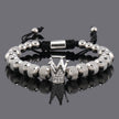 Large Size Stainless Steel Pineapple Beads Crown Bracelet