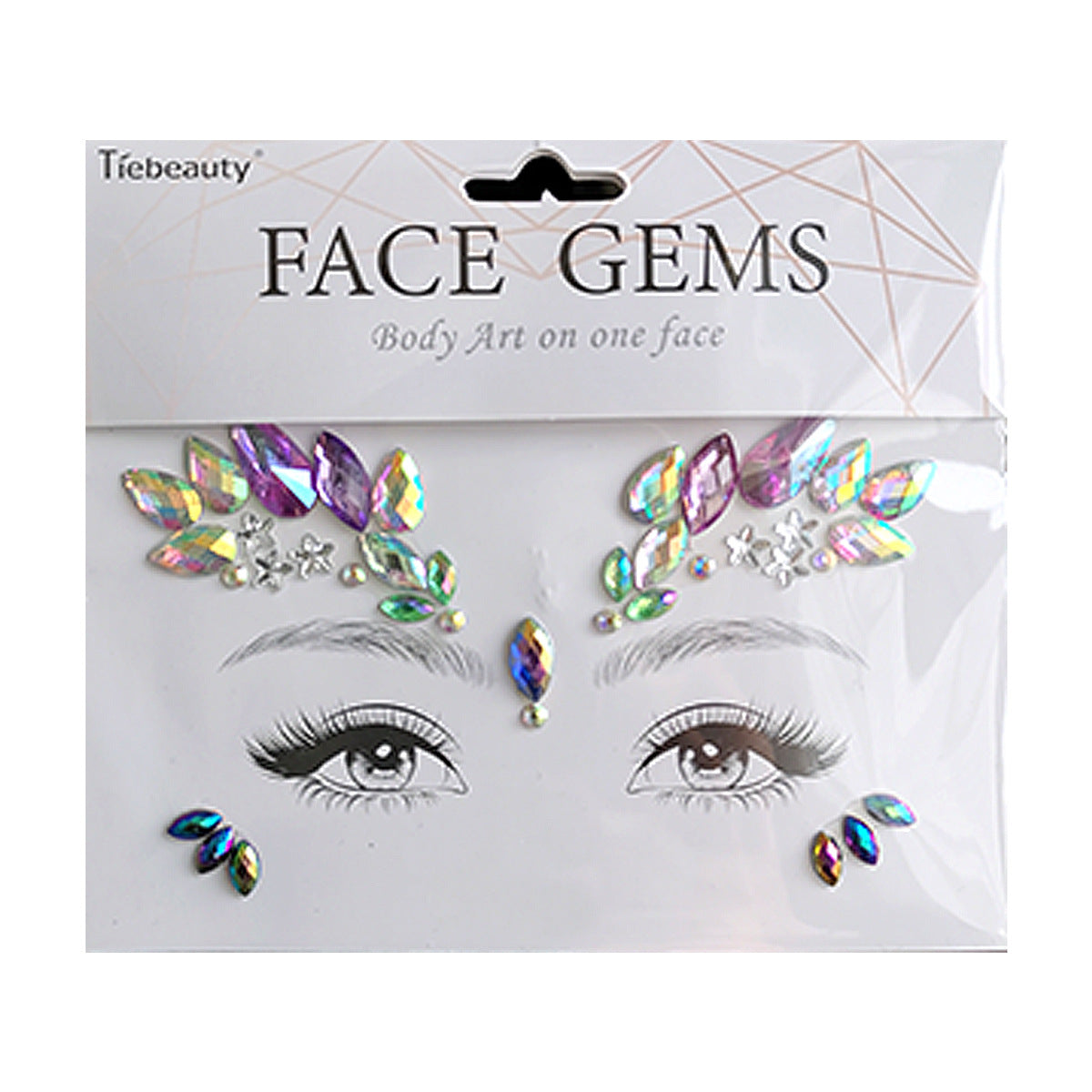 Face Rhinestone Tattoo Creative Forehead Sticker