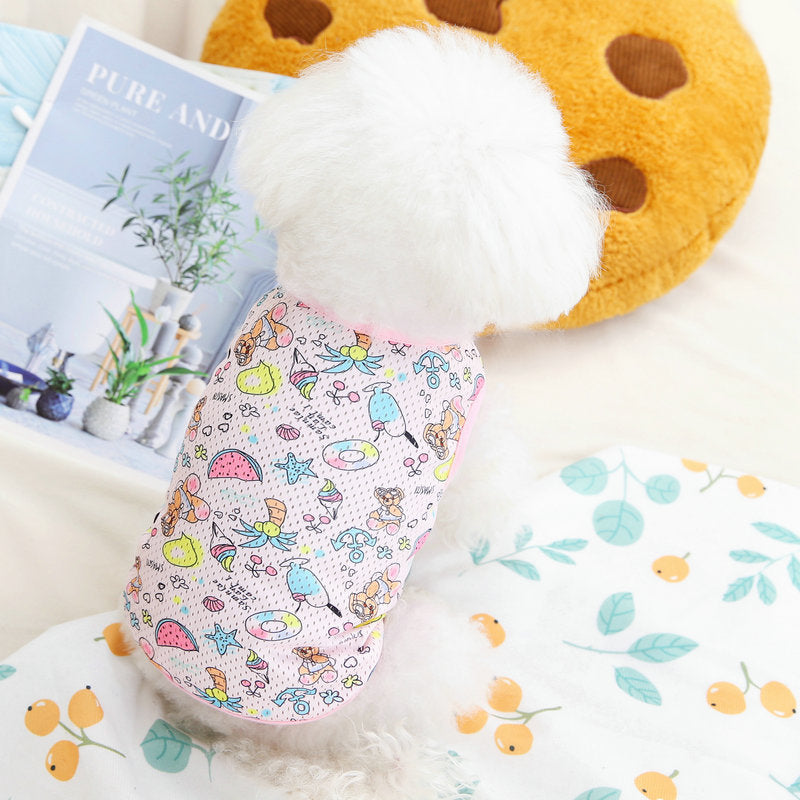 Mesh Waistcoat Puppy Cat Same Clothes