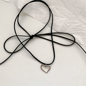 Heart Metal Strap Choker Heart-shaped Metal Necklace