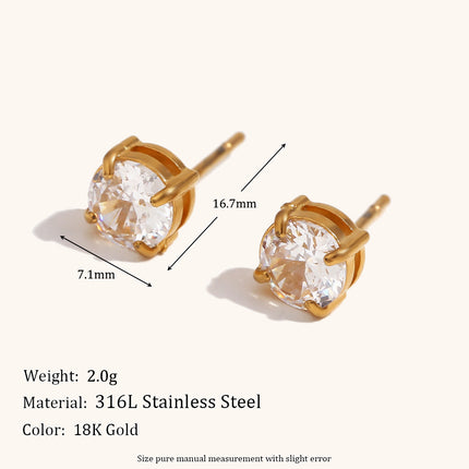Bracelet Ornament Suit Stainless Steel Plated Zircon Chain Stitching Clip Necklace