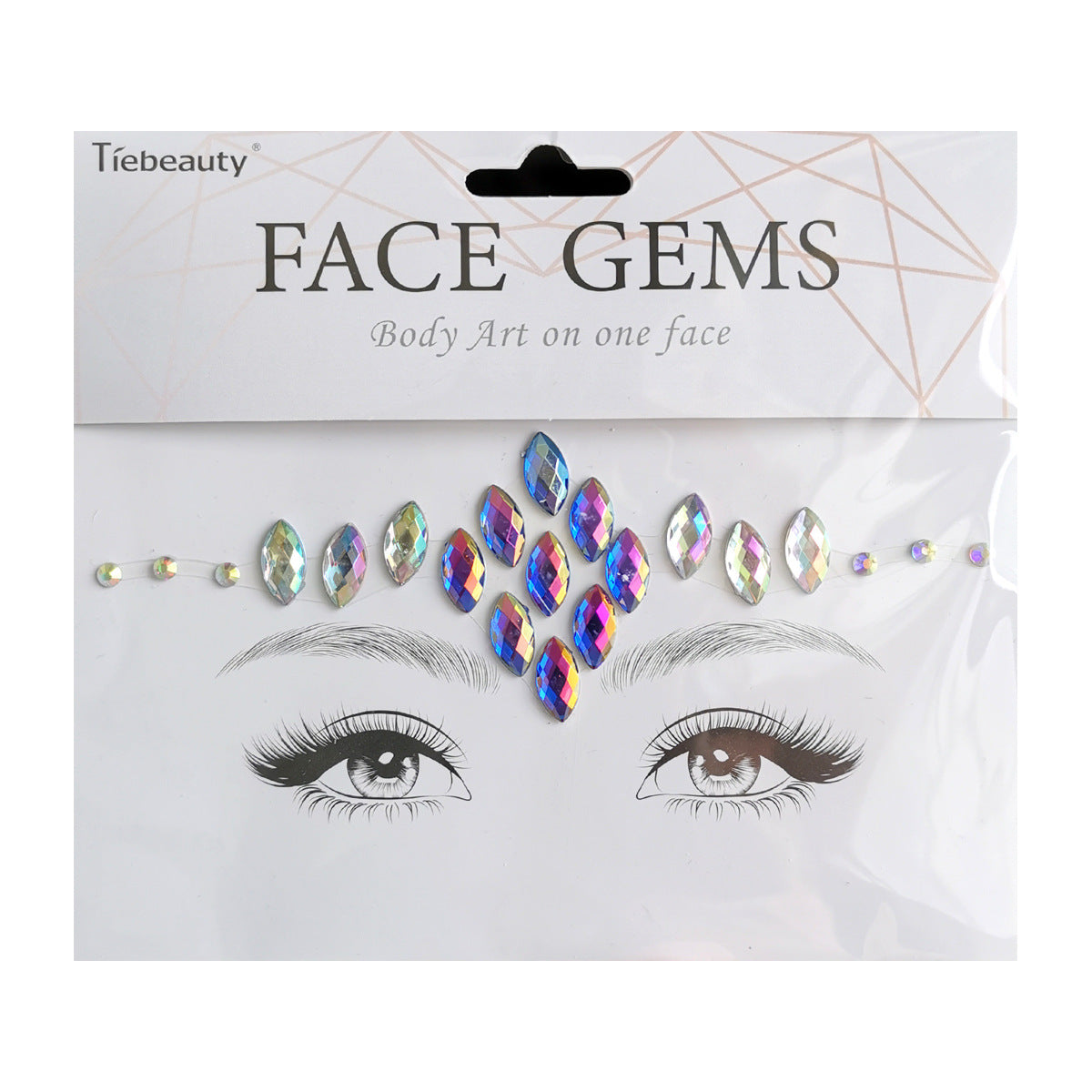 Face Rhinestone Tattoo Creative Forehead Sticker