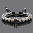 Large Size Stainless Steel Pineapple Beads Crown Bracelet