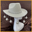 Gold Powder Ball Carnival Party Nightclub Cowboy Hat Halloween Costume