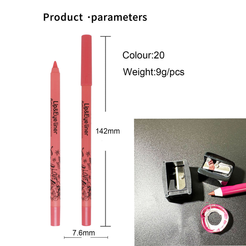 Discoloration Resistant Outline Lip Shape New Product 20 Colors Matte Lip Liner