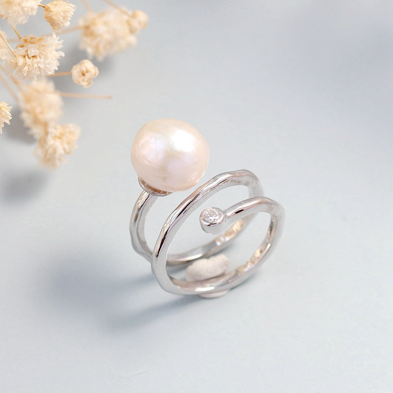 Fashion Personality Natural Baroque Pearl Ring