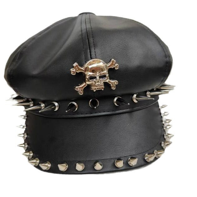 Personality Trendy Four Seasons Dome Punk Double Nail Hat