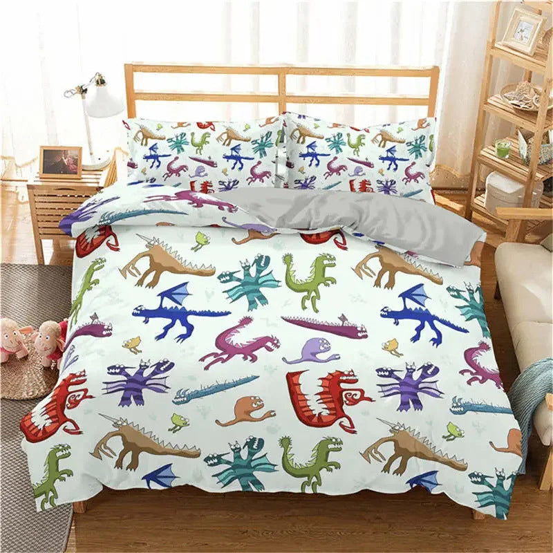 Beddings Suit Children Cartoon Printed Three-piece Set