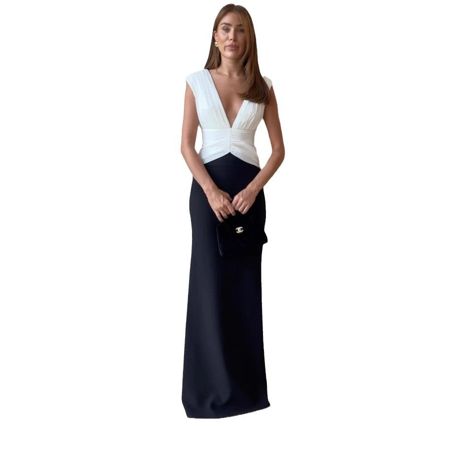High-end Stitching Hip Long Dress For Women