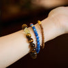 National Style Women's Natural Bodhi Tigereye Blue Crystal High-grade Bracelet