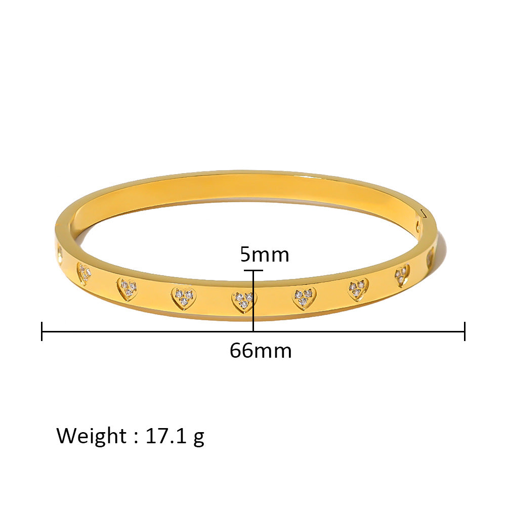 European And American Popular INS Style Heart Love Heart Bracelet