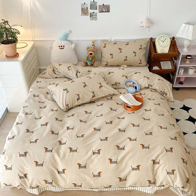 Printed Four-piece Bedding Set Pieces