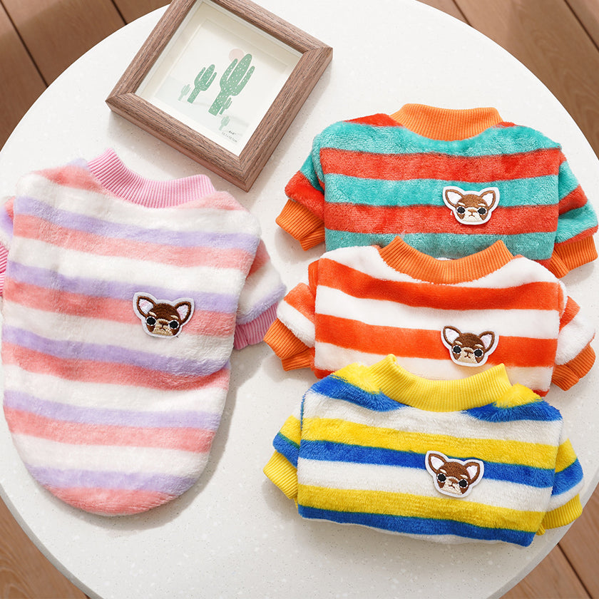Pet Clothing Warm Embroidered Dog Cat Clothes