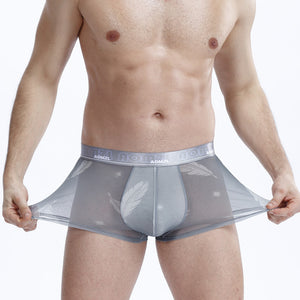 Comfortable Breathable Camouflage Mid-waist Boxer Men's Ice Silk Underwear