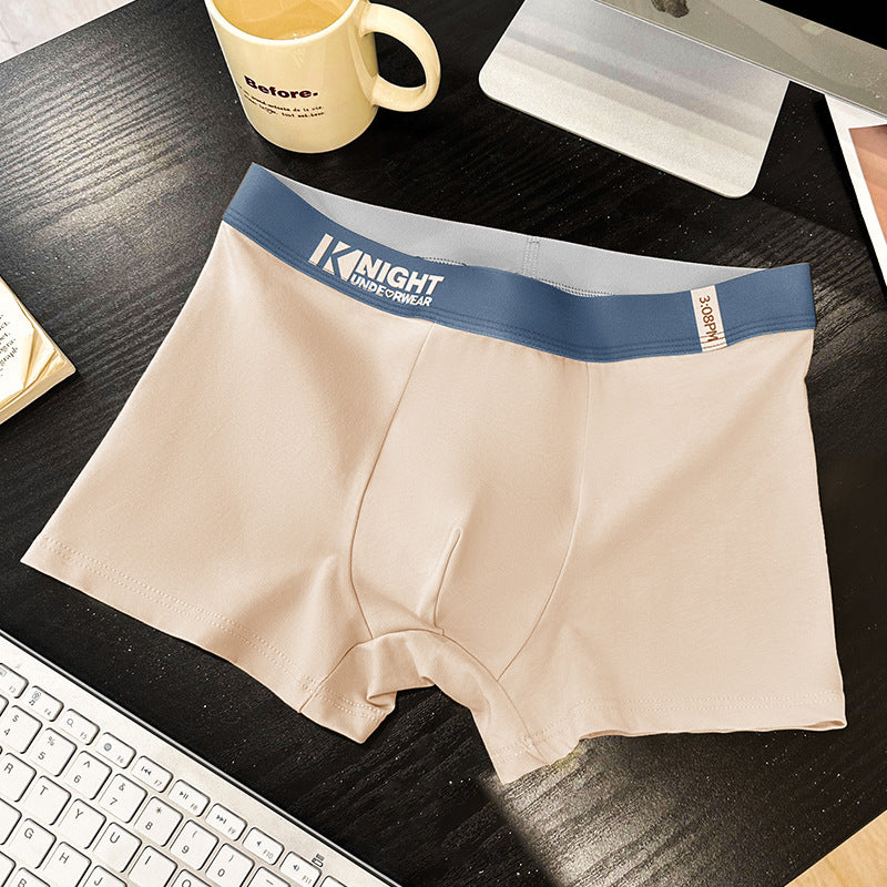 Simple Letter Men's Underwear Cotton Antibacterial Breathable Boxers