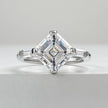 S925 Silver Shiny Ascut White Diamond Ring For Women