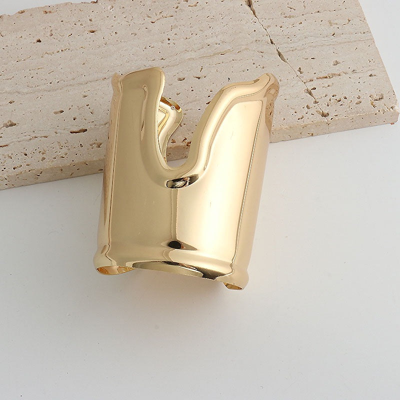 Metal Cross Horseshoe Open-ended Bracelet