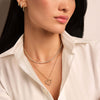 18K Gold Stainless Steel Micro Inlaid Zircon Love Twist Necklace
