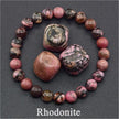 Rose Stone Agate Mixed Colorful Beads Bracelet