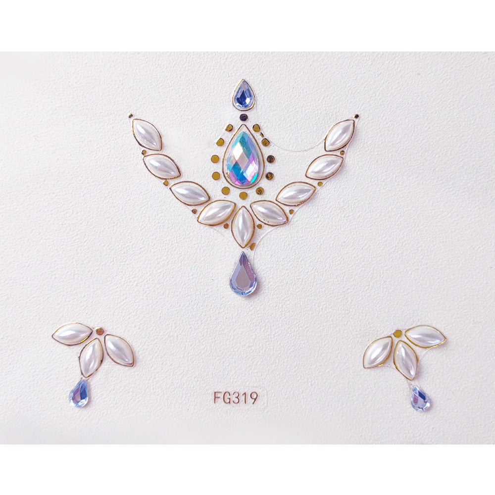 Face Rhinestone Tattoo Creative Forehead Sticker