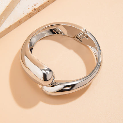 Exaggerated Glossy Square Notched Irregular Bracelet