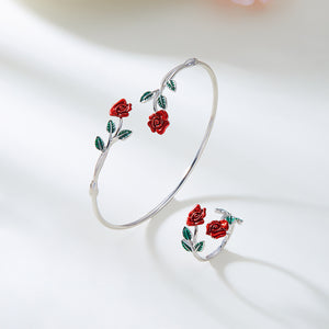 Bracelet Suit Dripping Rose Bracelet Ring Set Suit
