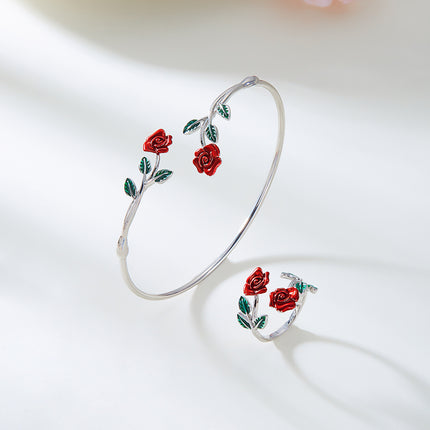 Bracelet Suit Dripping Rose Bracelet Ring Set Suit
