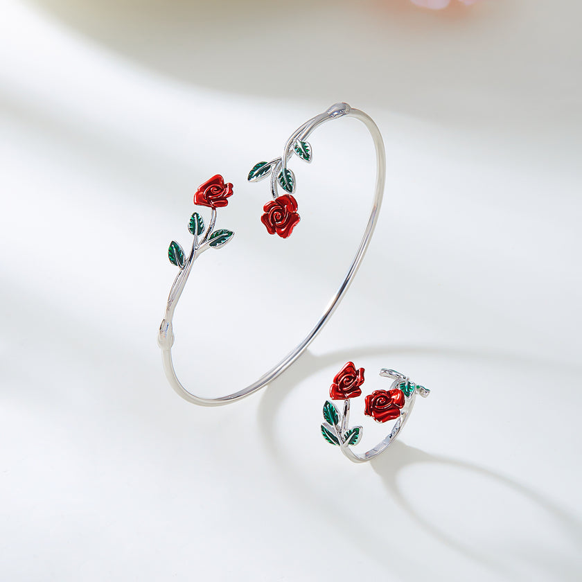 Bracelet Suit Dripping Rose Bracelet Ring Set Suit