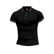 Slim Fit Flat Knit Sleeve Casual Short Sleeve Polo Shirt