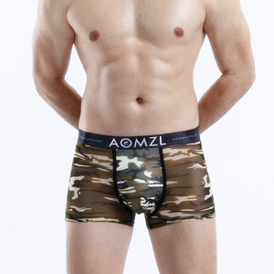 Comfortable Breathable Camouflage Mid-waist Boxer Men's Ice Silk Underwear