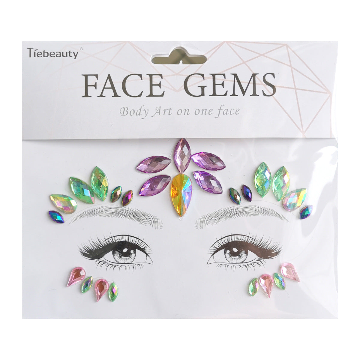 Face Rhinestone Tattoo Creative Forehead Sticker