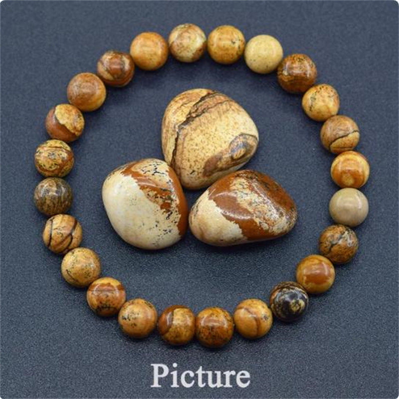 Rose Stone Agate Mixed Colorful Beads Bracelet