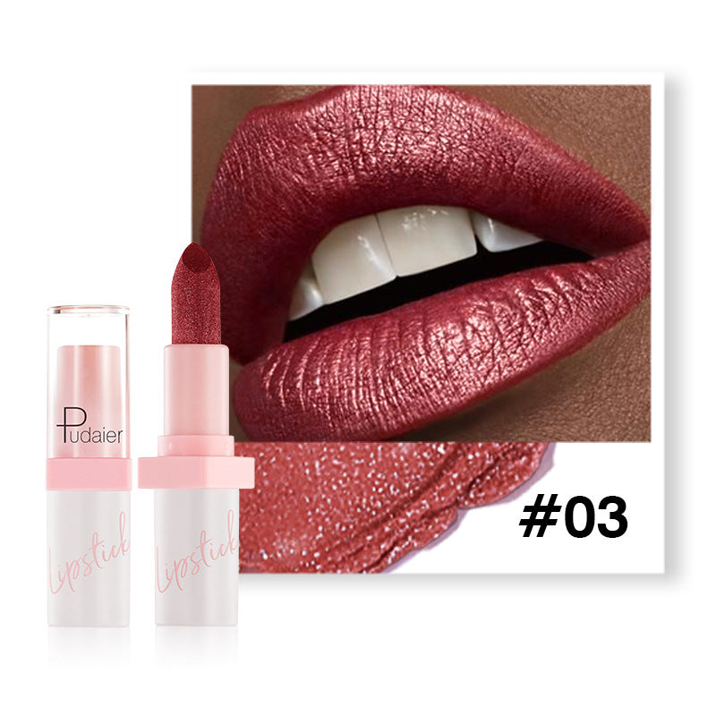 Metal Pearlescent Lipstick Lip Lacquer