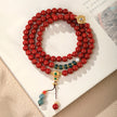 New Chinese Style Southern Red Agate Bracelet Three Ring Bracelet