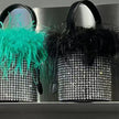 Plush Bucket Bag Female Bling Hot Drilling